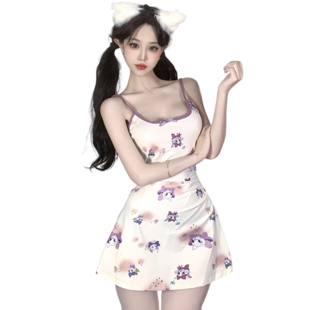 6357 ice silk camisole dress cosplay print Japanese girlish style kawaii